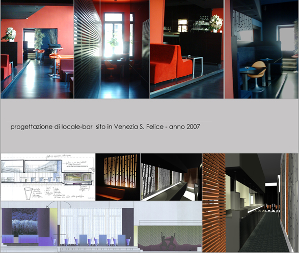 progettazione locale-bar sito in Venezia S.Felice - anno 2007